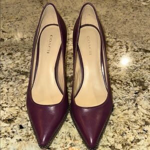 Coach Women's Deep Purple Heels